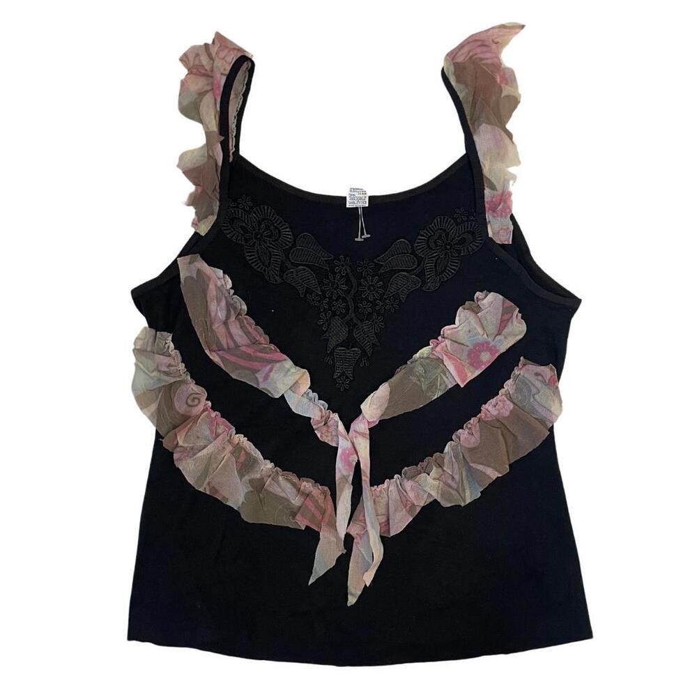 vintage turkish fairy silk and lace cami